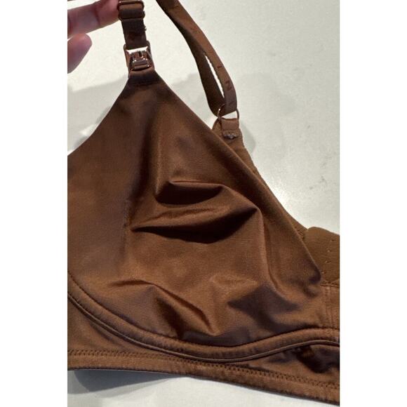 Savage X Fenty Women’s Size 4-6 Brown Wireless Bra Sheer Net Detail - Picture 4 of 10